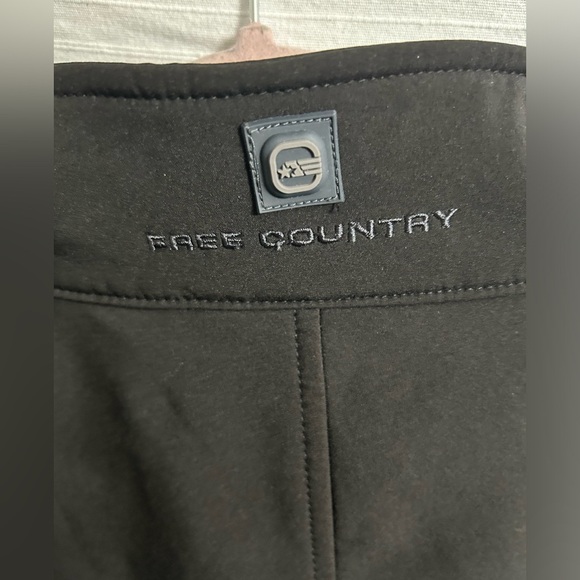 Free Country Mens Knit Fleece Jacket Black Full Zip Quilted Overlay Size XXL - Picture 9 of 10